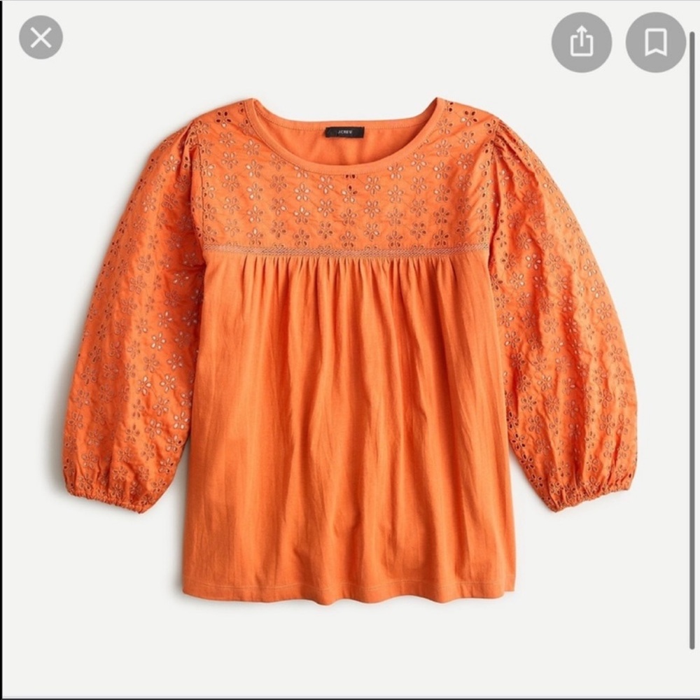 J. Crew eyelet tunic top EUC